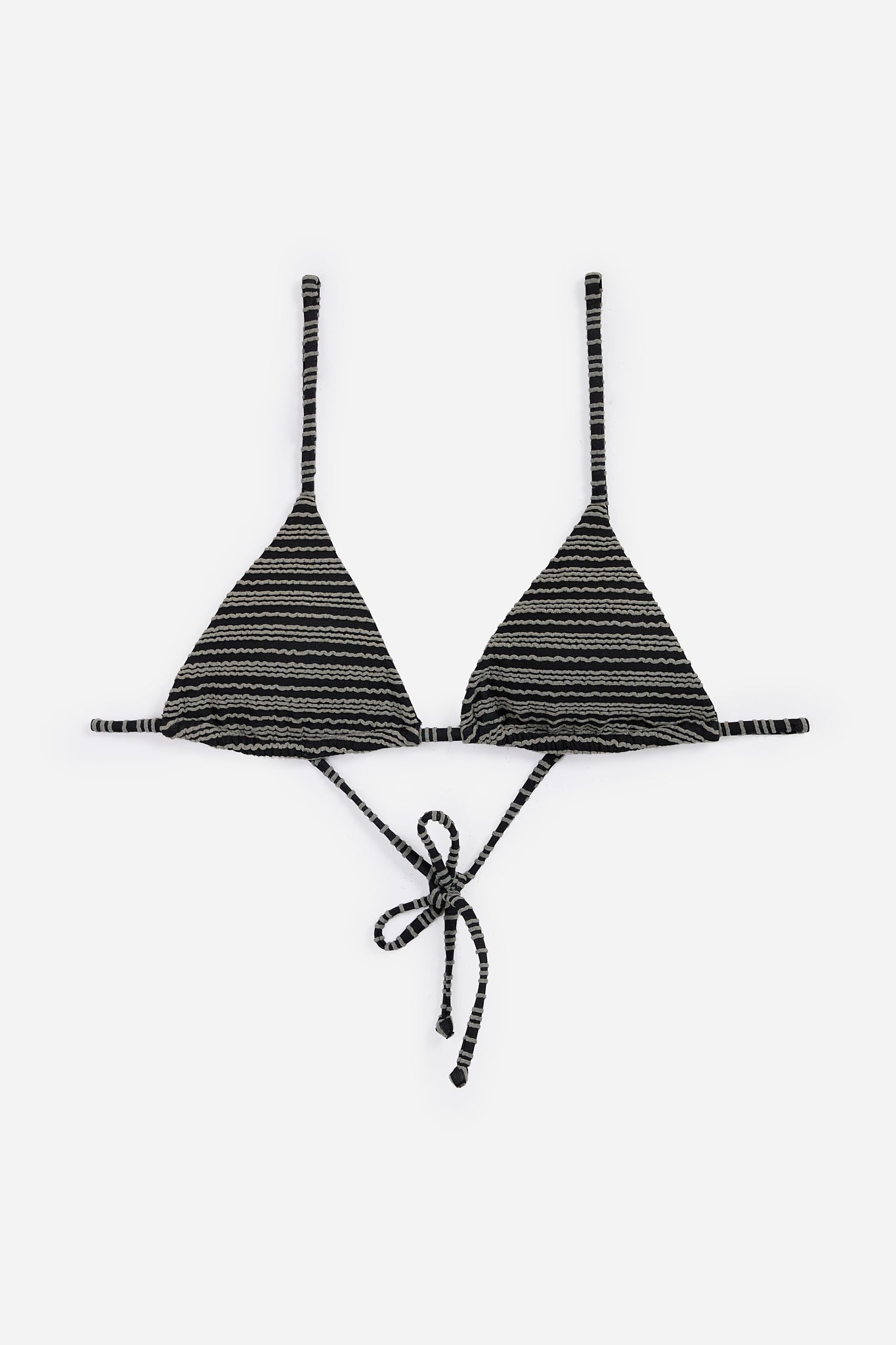 Bikini Top Triángulo Textura Negro