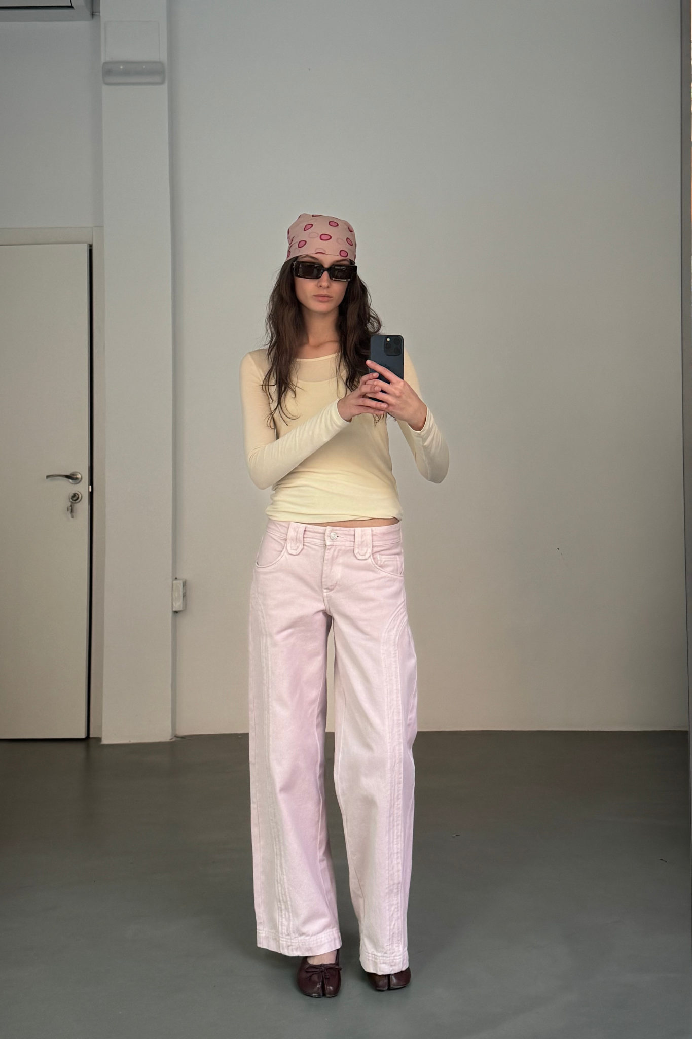 Pantalón Recto Rosa