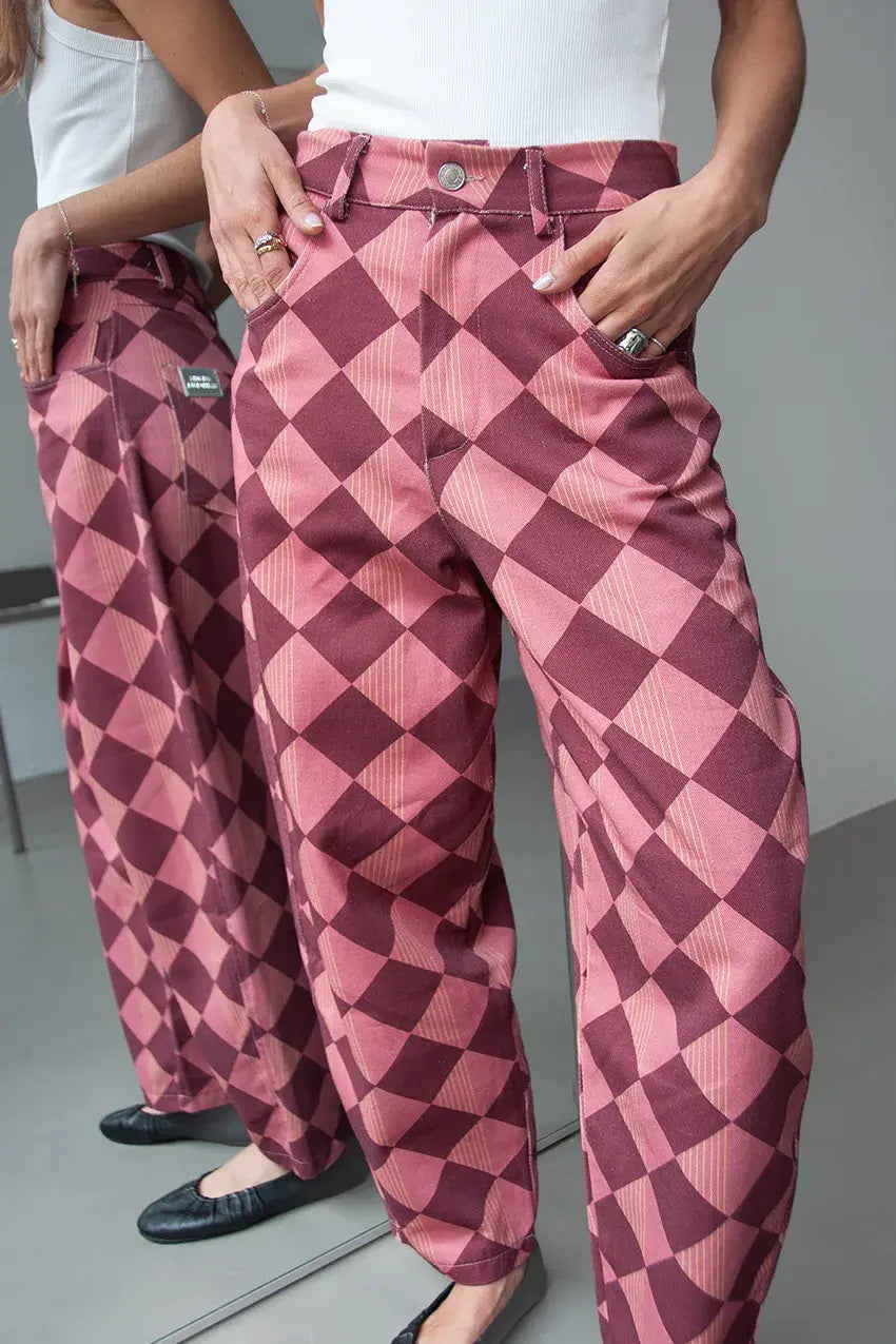 Pantalon à losanges