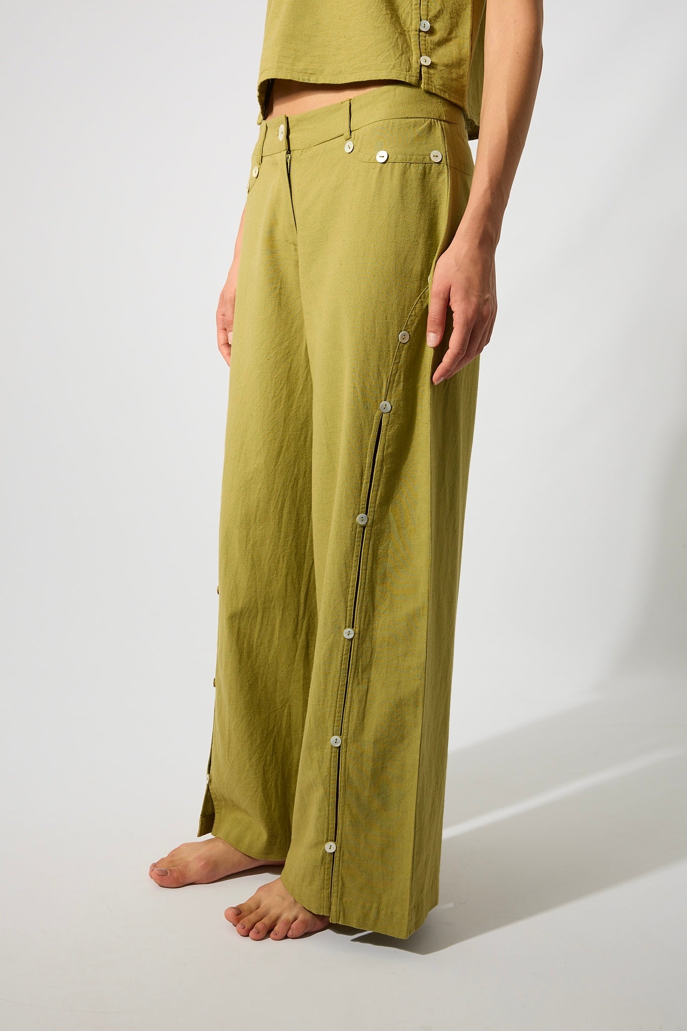 Nacar Buttons Green Trousers