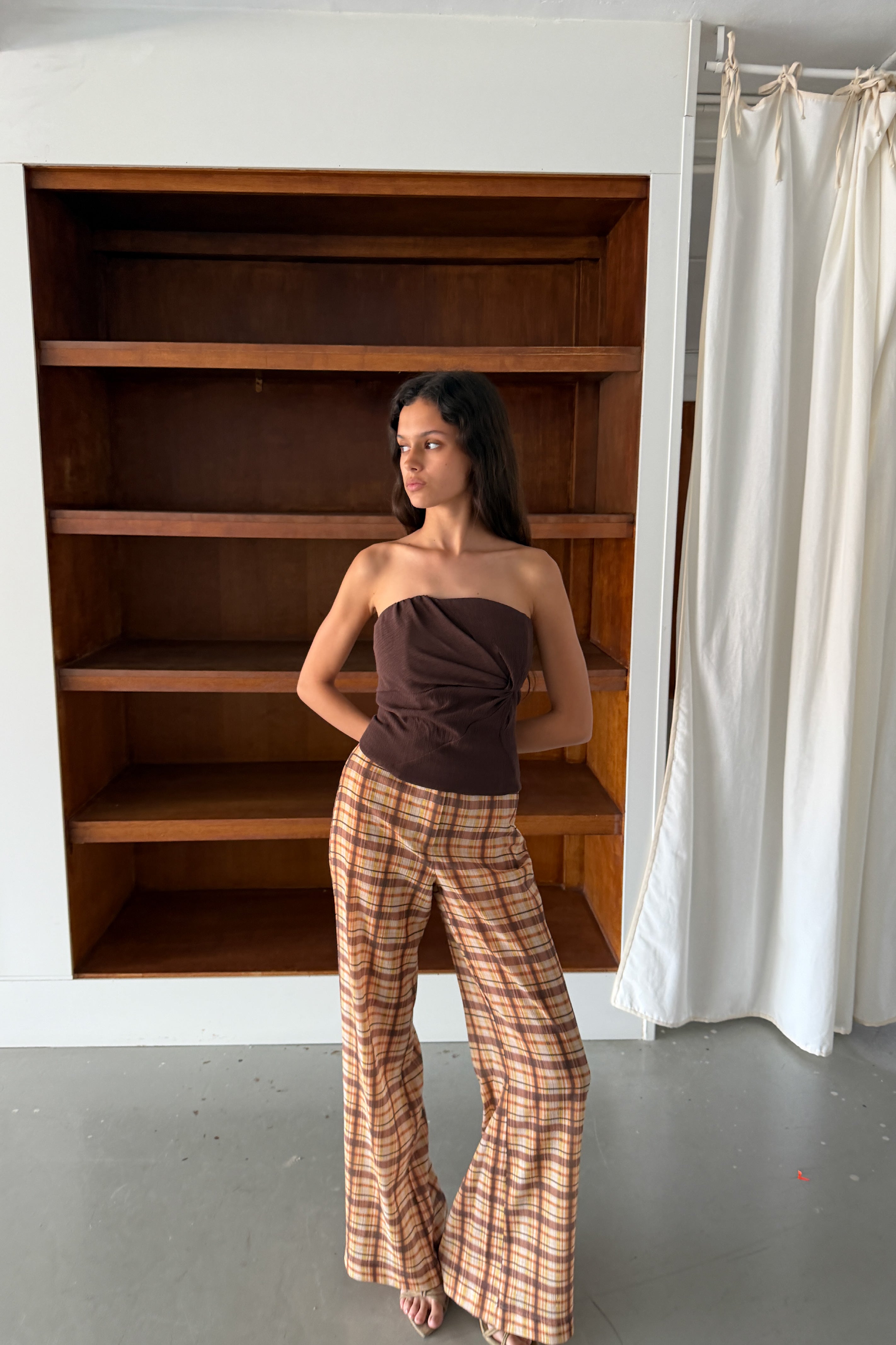 Pantalón Cuadros Amarillo