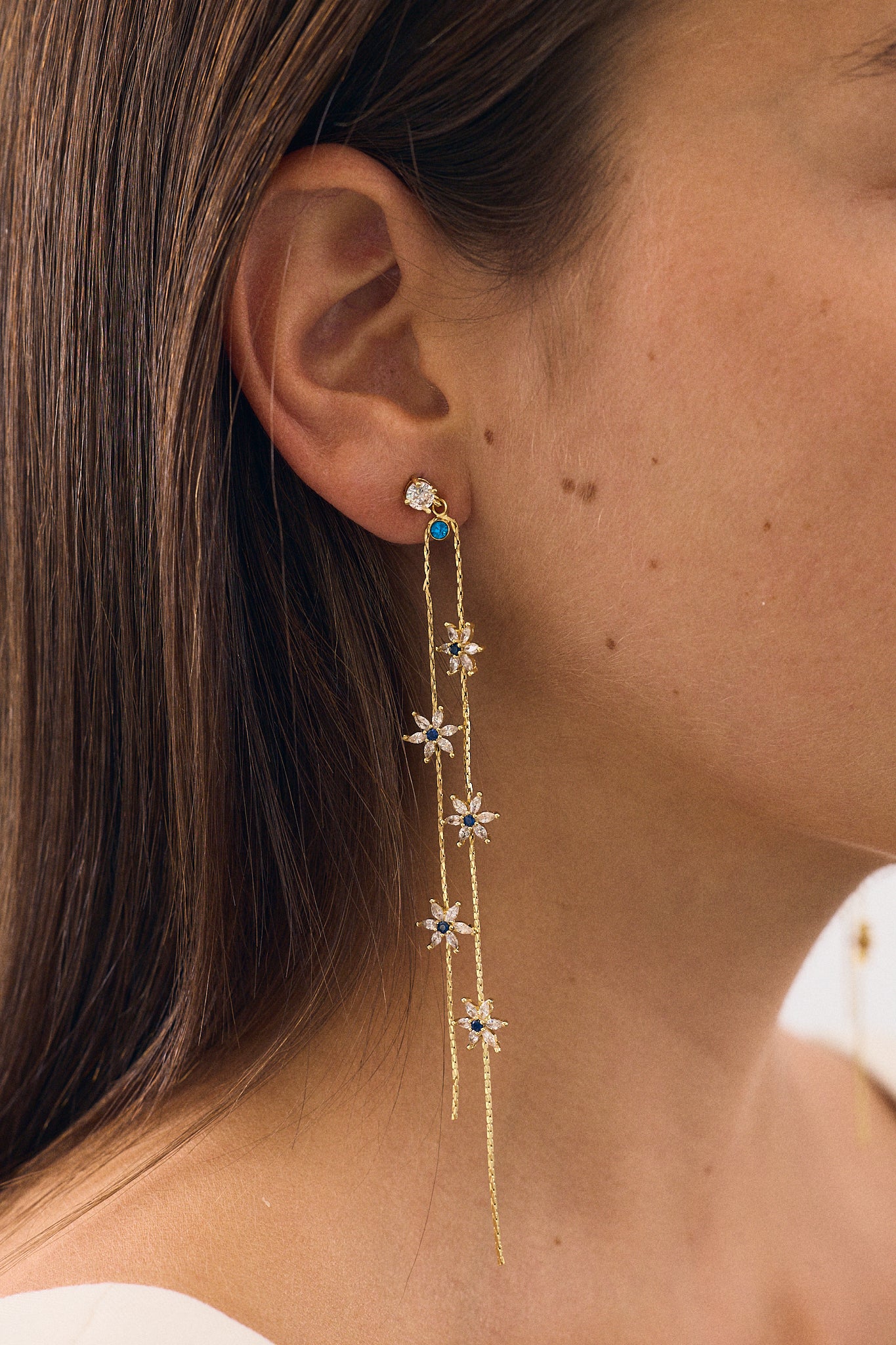 Pendientes Flores Azules