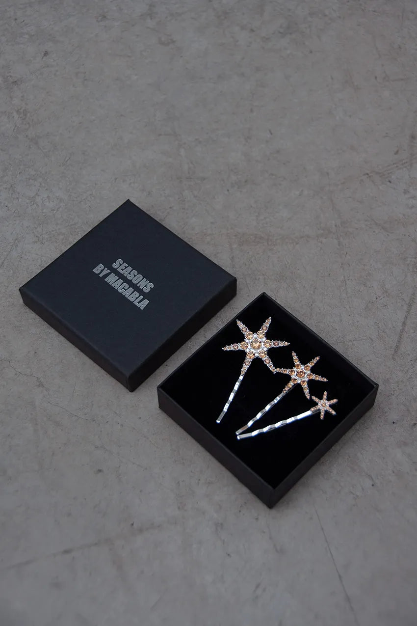 Pack Horquillas Estrella Marrón