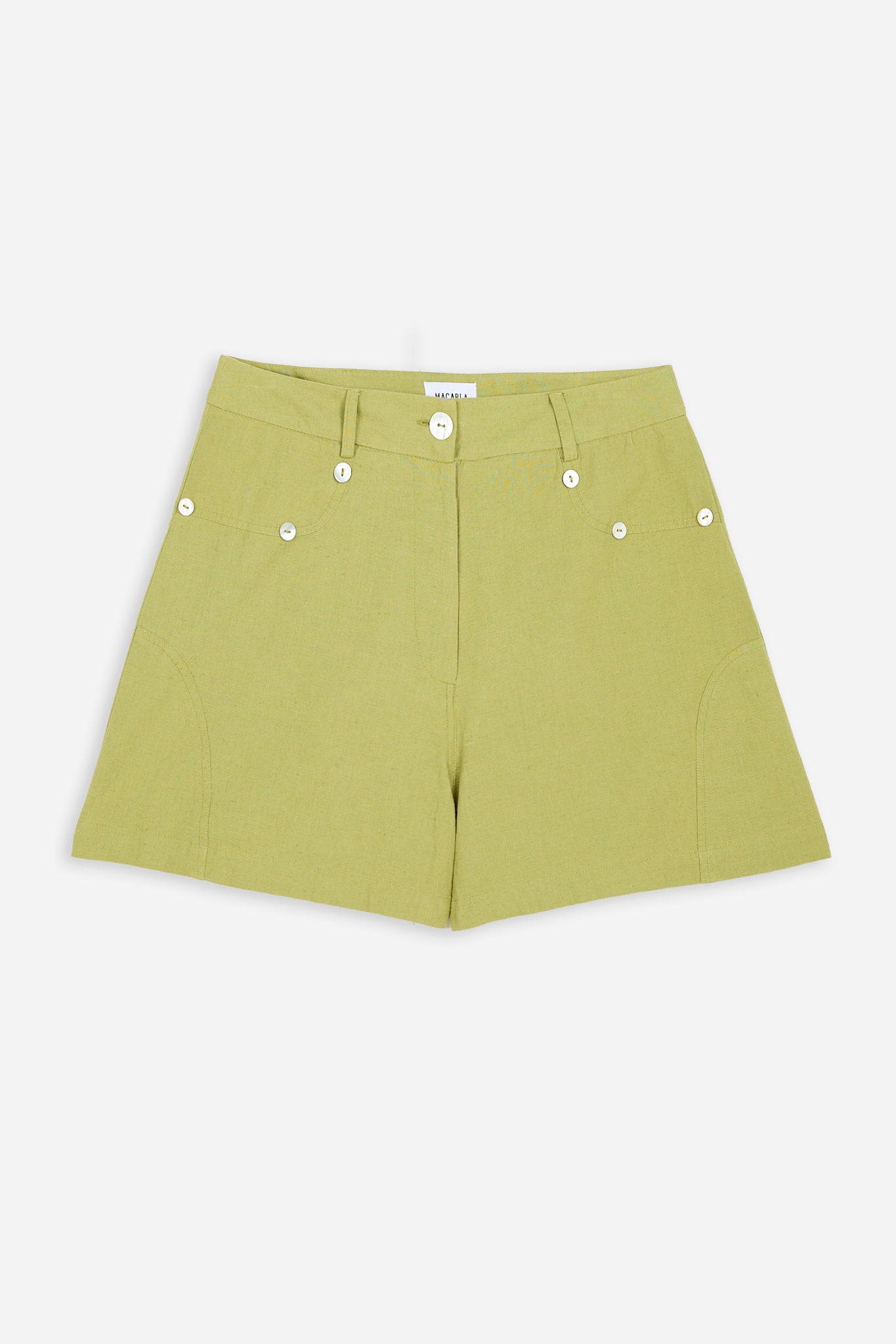 Shorts Botones Nácar Verde