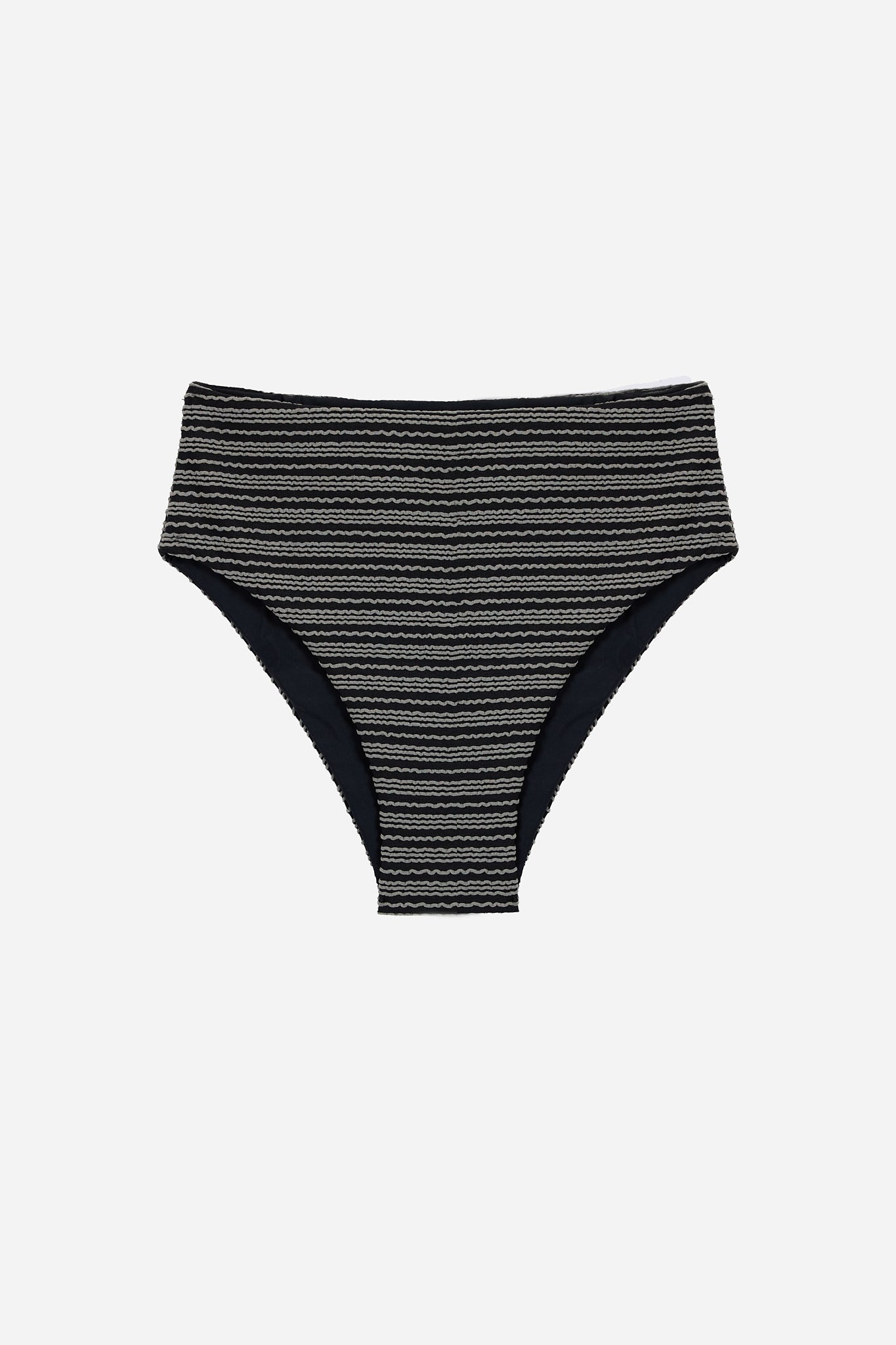 Bikini Bottom Tiro Alto Textura Negro