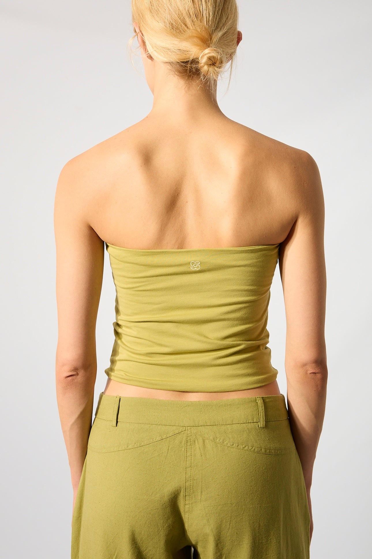 Green Bandeau Top