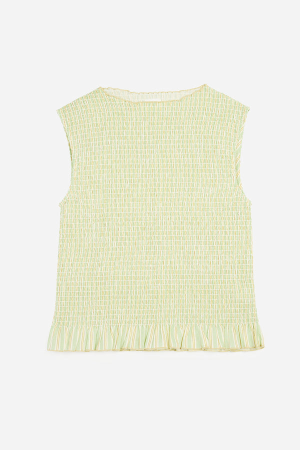 Green Striped Pyjama Top